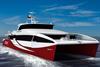 Front 3/4 render of the fast catamaran ferry