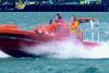 Norsafes Mako 655 in a demonstration run off the seawork pontoon.