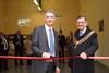Andrew Mellard, general manager, MAN UK cut the ribbon in the presence of the Lord Mayor, Cllr Michael Wright