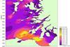 The model grid has been deliberately designed to enable a detailed description in locations of high flows.