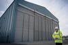 Stewart Graves, Managing Director of Mainstay Marine Solutions outside the company's build hall on Pembroke Dock