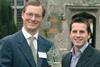 Ecocats MD Henry Mayhew (left) receives Cornwall's Sustainable Products and Services Award earlier this month.