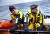 Viking MOB crew in Viking anti-exposure suits