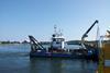 The MV Denis Murphy, which is recording the winter programme of sea bed ploughing