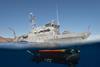 SeaFox launched from the minehunting vessel Homburg of the German Navy