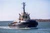 Svitzer Barrington tugboat at sea