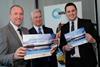 Left to right, Wilton Engineering chief executive, Bill Scott, Sir Michael Fallon and Tees Valley Mayor, Ben Houchen