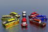 The image shows the new range of WMD 16m Emergency Services Vessels being launched at the Intersec exhibition