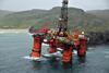 The drilling rig 'Transocean Winner' aground on the Isle of Lewis (MCA)