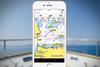 Mobile marine navigation app iNavX