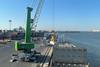The new LoLo crane at Zeebrugge