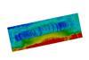 A bathymetric image of dredging scarring of the channel bottom