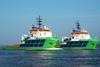 ‘Fairmount Sherpa’ and ‘Fairmount Summit’ enter the Nieuw Waterway after completing the 92 day tow with the FPSO ‘Skarv Idun’.(photo courtesy Leen vd Meijden)