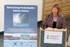 Jane Davidson, Minister for Environment, Sustainability & Housing, delivering the keynote address at the 2011 Marine Energy Pembrokeshire Seminar last week.