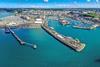 The image shows the existing harbourfront at St Helier harbour