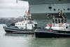 Powerful tractor and Rotortugs are among Serco's fleet that service Royal Navy warships (Serco)