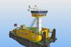 The tug’s wheelhouse is fitted to a column that can be raised or lowered as required
