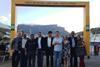 Participants at Tideland Signal’s conference in Cape Town gather foe a view of Table Mountain