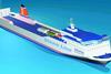An artists 3D impression of Stena Lines new Ropax ferries.