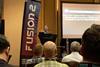 Edd Moller presents Fusion 2 on launch day during OSEA 2018 in Singapore