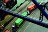 Some of the Terburg terminal tractors which arrived at Thamesport last October are seen in operation.