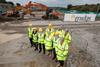 Representatives from Cornwall Council, the Cornwall and Isles of Scilly Local Enterprise Partnership (LEP), marine energy industry and Midas Construction officially marked the start of work on site