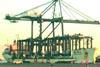 The SSGC and RTGCs represent one large load as they arrive at the Port of Felixstowe from China.