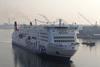 Stena Scandinavica arrives at Kiel’s Schwedenkai Terminal on Wednesday.