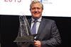 Ronny Skauen, Director of International Operations at Sleipner Motor with the DAME Award, November 2013