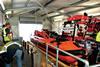 An interior view of one of the RNLI’s two new floating boathouses.