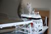 A model of one of the four newbuild multipurpose heavy lift vessels bound for Daniel Hartman shipping