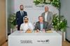 L-R Abdulla Binhabtoor, Shamal Holding CEO Richard Taylor, chief development officer, Shamal Holding Govert van Oord CEO Godfried van oord, Area manager Middle East, Van Oord