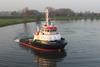 'Afon Menai' during pre delivery sea trials in Holland
