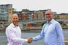 Peter Morsbach,CEO Hoglund (L) and Rune Braastad,President ABBs Marine and Ports division