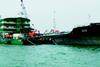 Wijsmuller salvage plant mobilised for oil recovery operations above the sunken vehicle carrier Hyundai No 105.