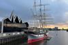 An overhead photograph of the Tall Ship Glenlee