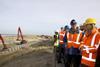 The Dutch Minster of Infrastructure and the Environment visits the Katwijk sea defence works (Cor Schaap Media bv)