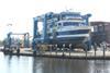 The new 400 ton Marine Travelift helps Steiner Shipyard secure new business during economically challenging times.