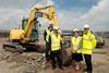 The turning of the first sod for Mustang Marine’s new £1.5m fabrication hall