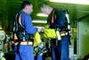 Hydrex diver technicians prepare for a seal replacement.