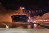 Three Bristol tugs were employed to extinguish the shoreside crane fire (Port of Bristol)