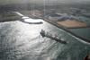 The bulk carrier Furness Melbourne aground off the port of Jorf Lasfr in Morocco.