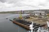 An aerial view of the Peterhead quay project.