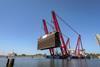 The ‘Gulliver’ is a pontoon derrick that can lift a weight of over 3,300 tonnes.