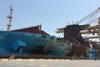 'Maersk Honam' is now safely moored in Jebel Ali Port (Maersk)