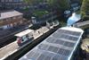 The image shows the solar installations at MSO Marine in Brentford