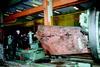 A ships rudder is seen in Atlantics 17.5m lathe.