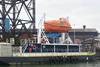 The barge has been equipped with Schat Harding davits and a lifeboat