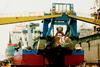 The cutter suction dredger Hafeet in an ASRY floating dock recently. The trailing suction hopper dredger HAM 309 can be seen to the rear.