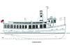 An all steel vessel, the new ferry is similar in style to the steam driven riverboats of a century ago